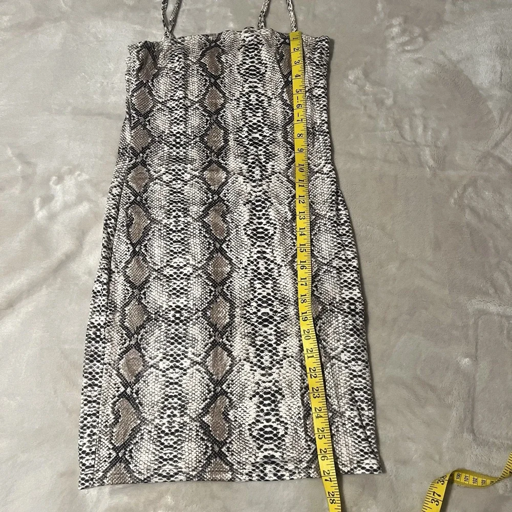 NWT Floerns Snakeskin Print Bodycon Dress Spaghetti Strap Sexy Size M